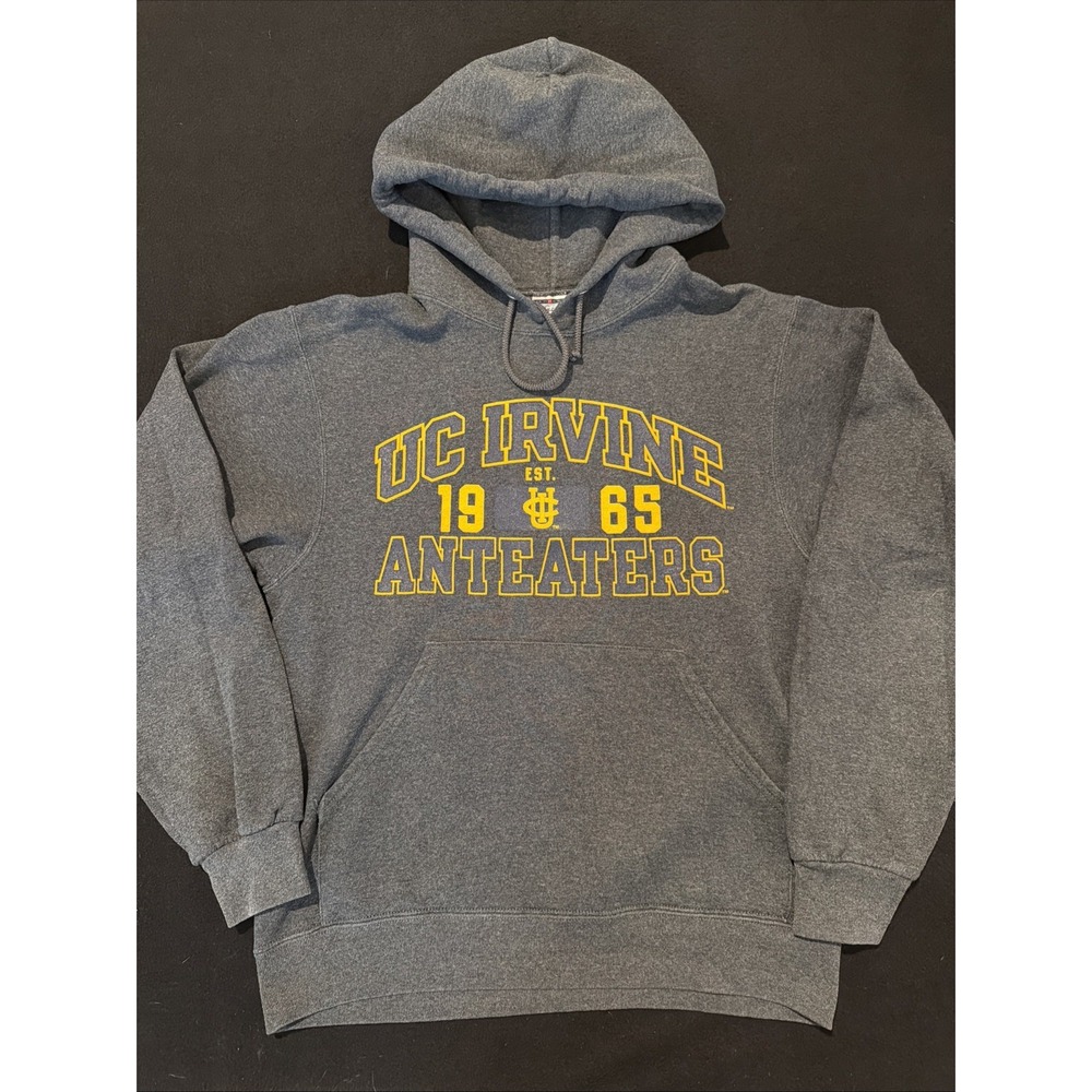 UC Irvine University Hoodie Gray Sweatshirt Mens Size Small